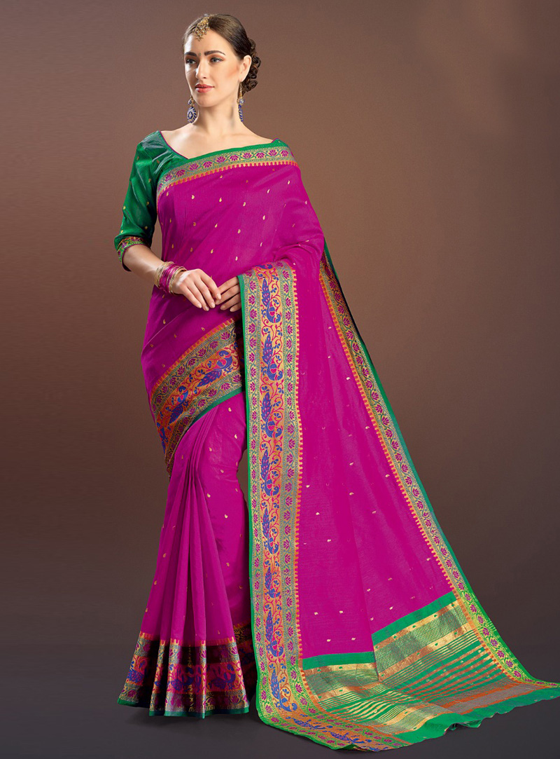 Pink Silk Festival Wear Saree 127061