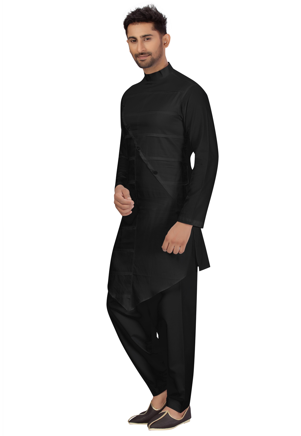 Stylish Grey Pathani Suit with Jacket Indian Traditional Sangeet Kurta –  Saris and Things