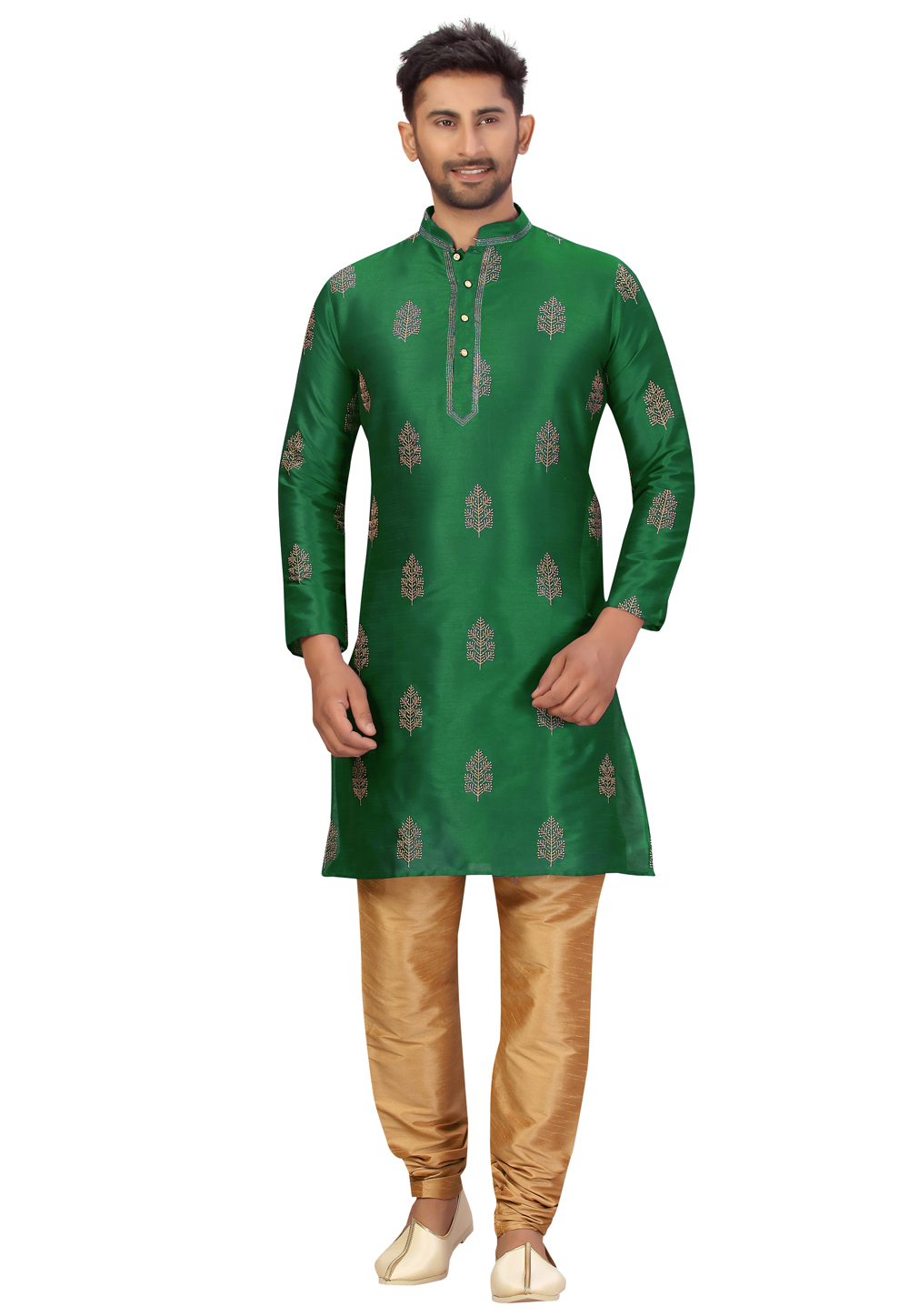 Green Art Silk Kurta Pajama 231068