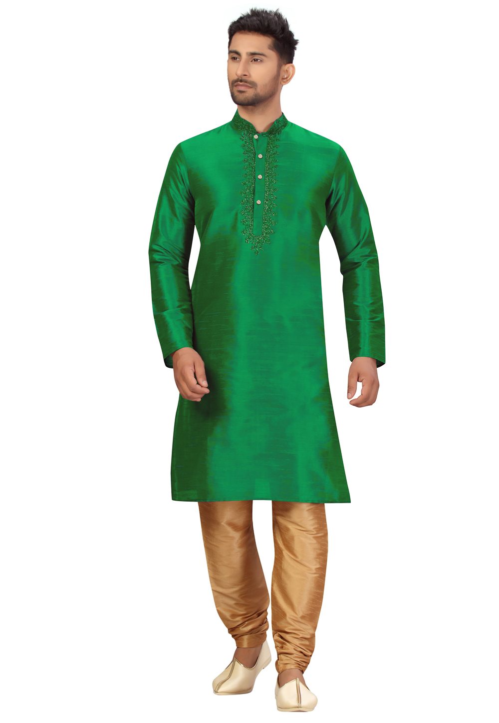Green Art Silk Kurta Pajama 231075