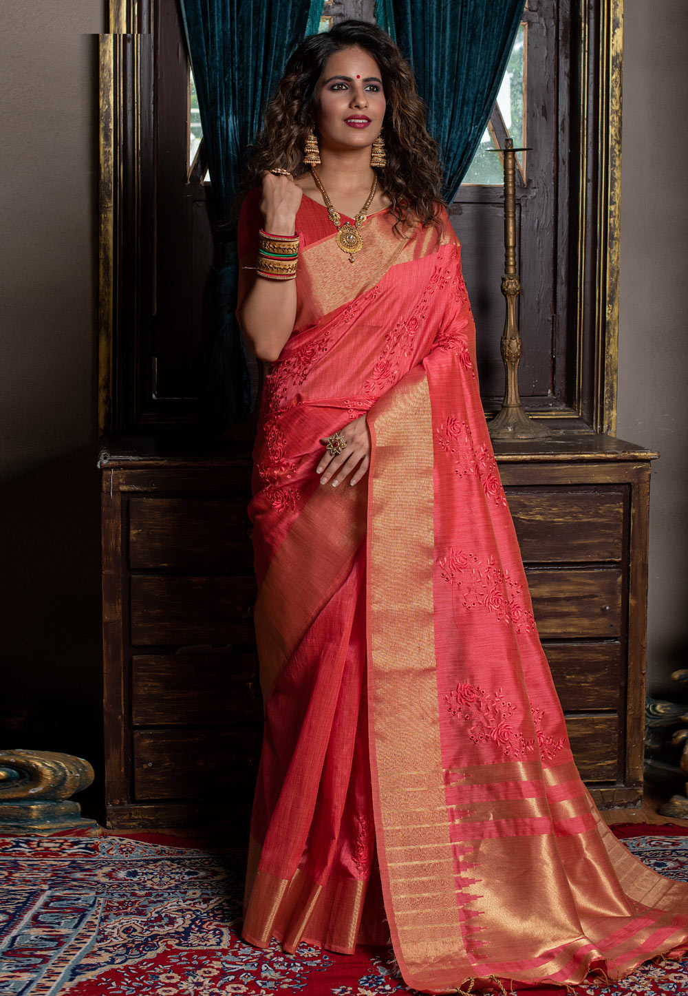 Pink Silk Pattu Saree With Blouse 225532