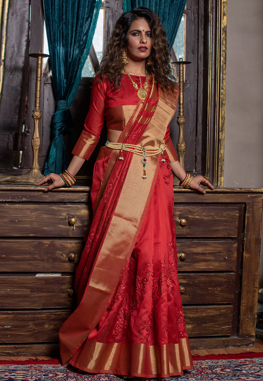 Red Silk Pattu Saree With Blouse 225536