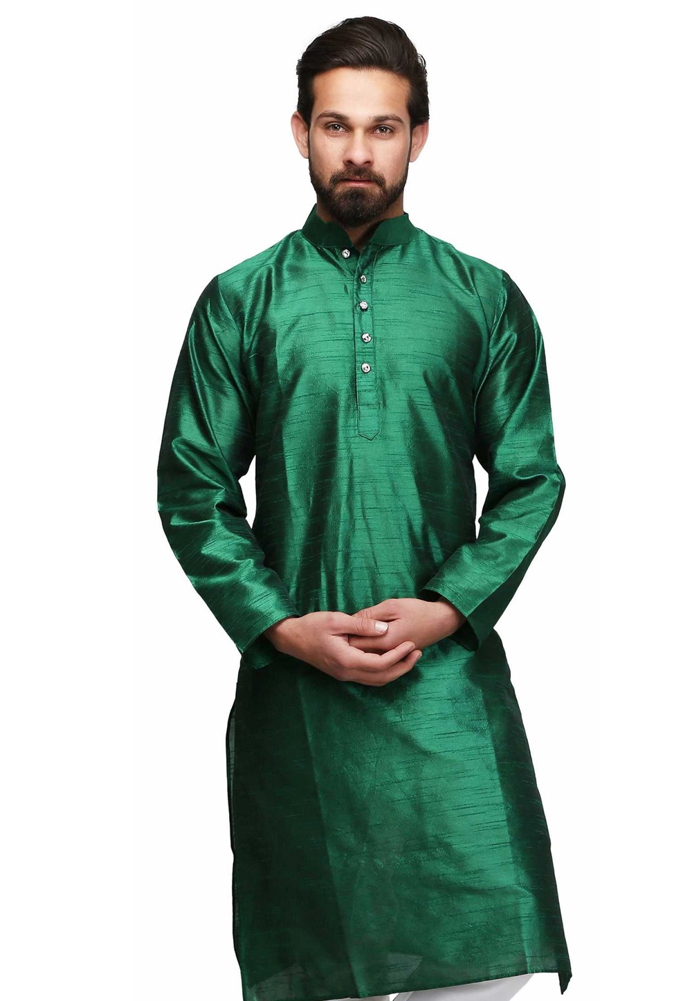 Green Art Silk Kurta Pajama 234983