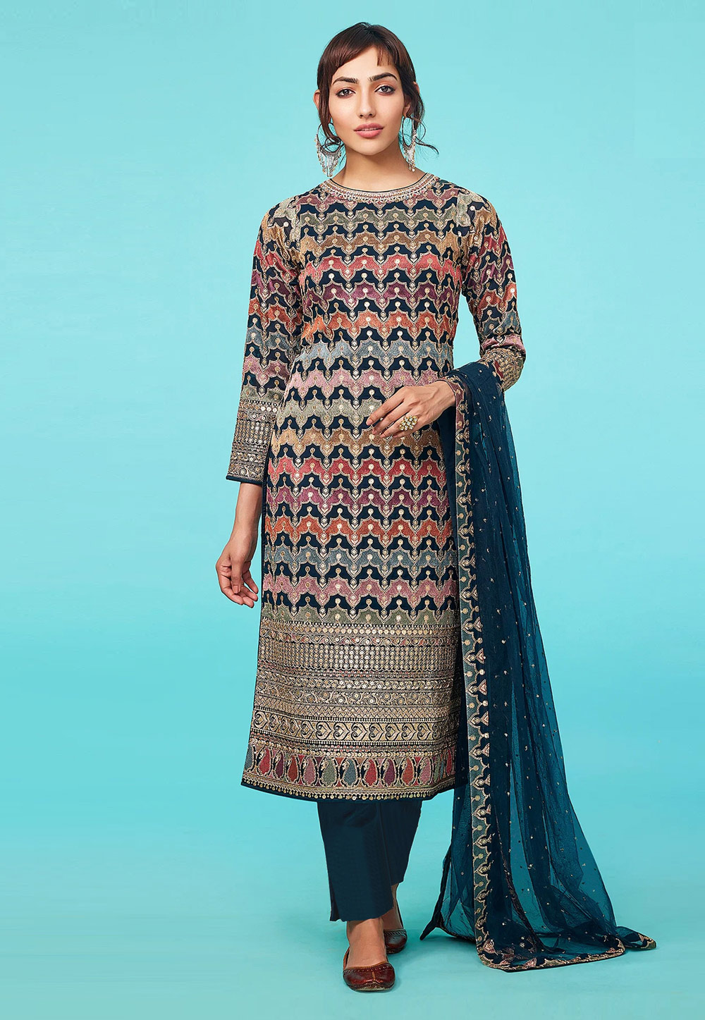 Slit Cut Suit  Buy Designer Slit Cut Salwar Suit Online USA  Dresstive