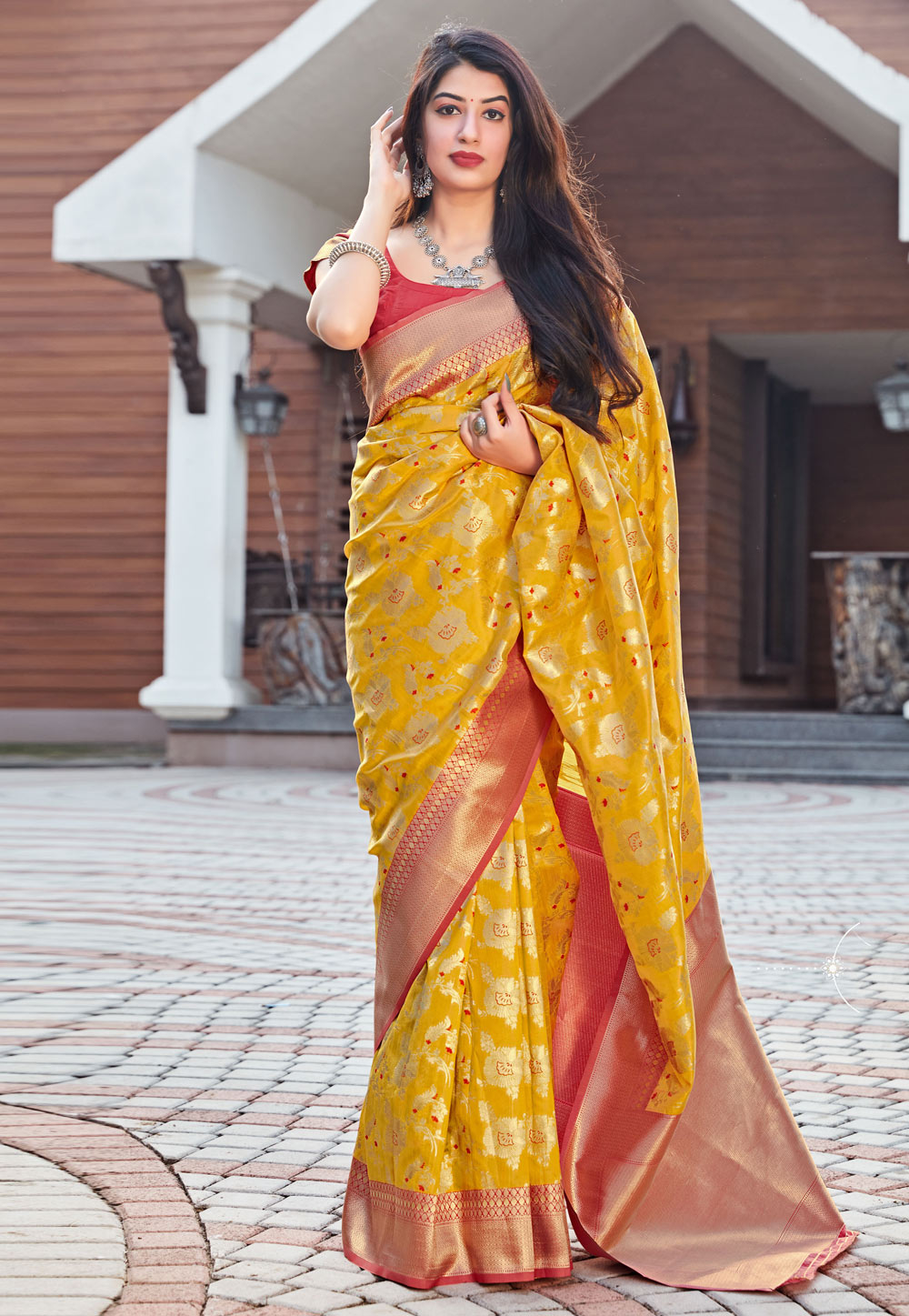 Yellow Art Silk Festival Wear Saree 231822