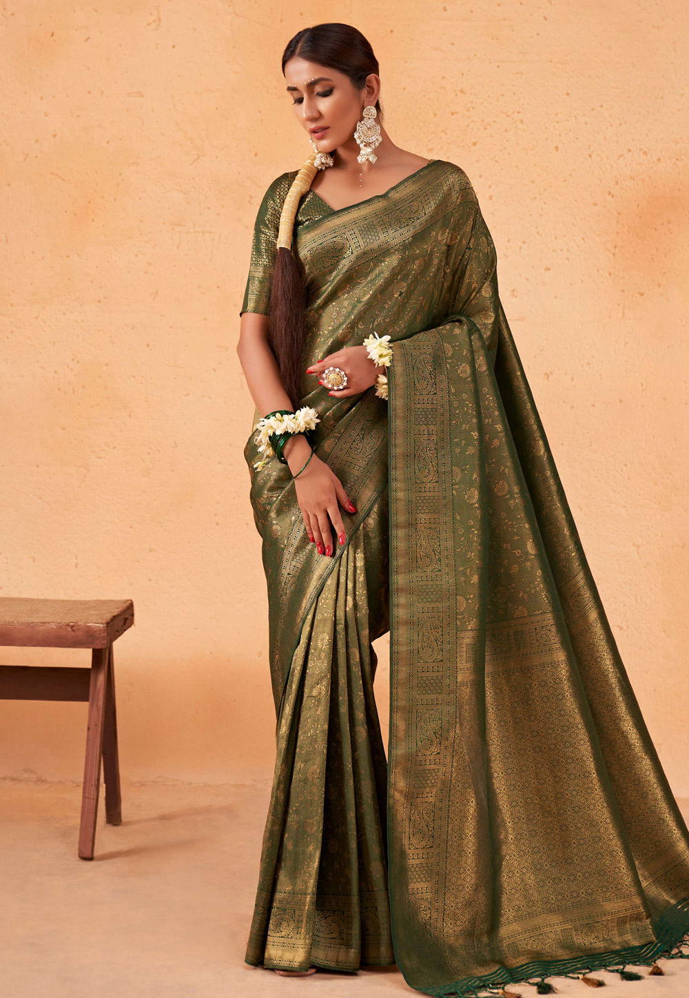 Green Kanjivaram Silk Saree 258320