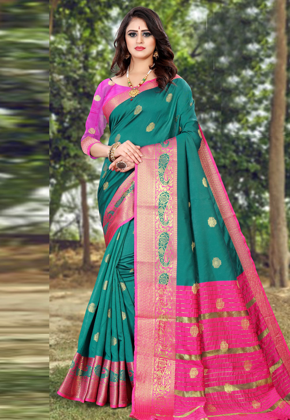 Green Kanjivaram Silk Festival Wear Saree 227944