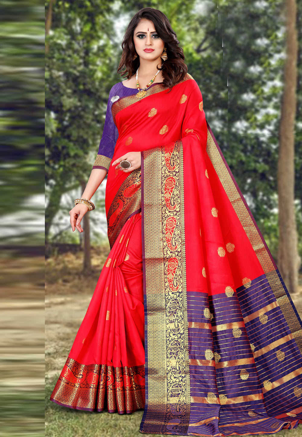 Red Kanjivaram Silk Festival Wear Saree 227946