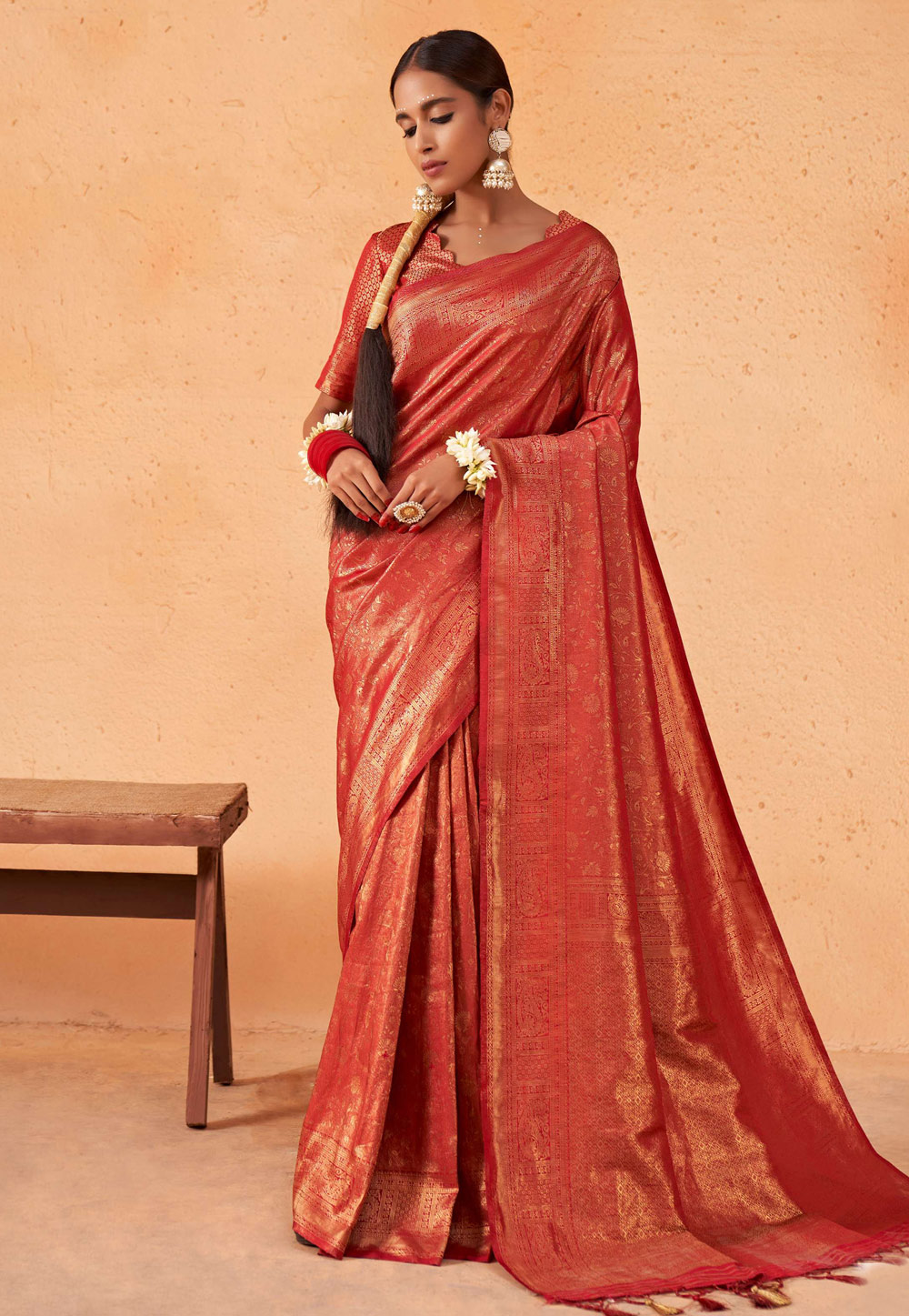 Red Kanjivaram Silk Saree 258322