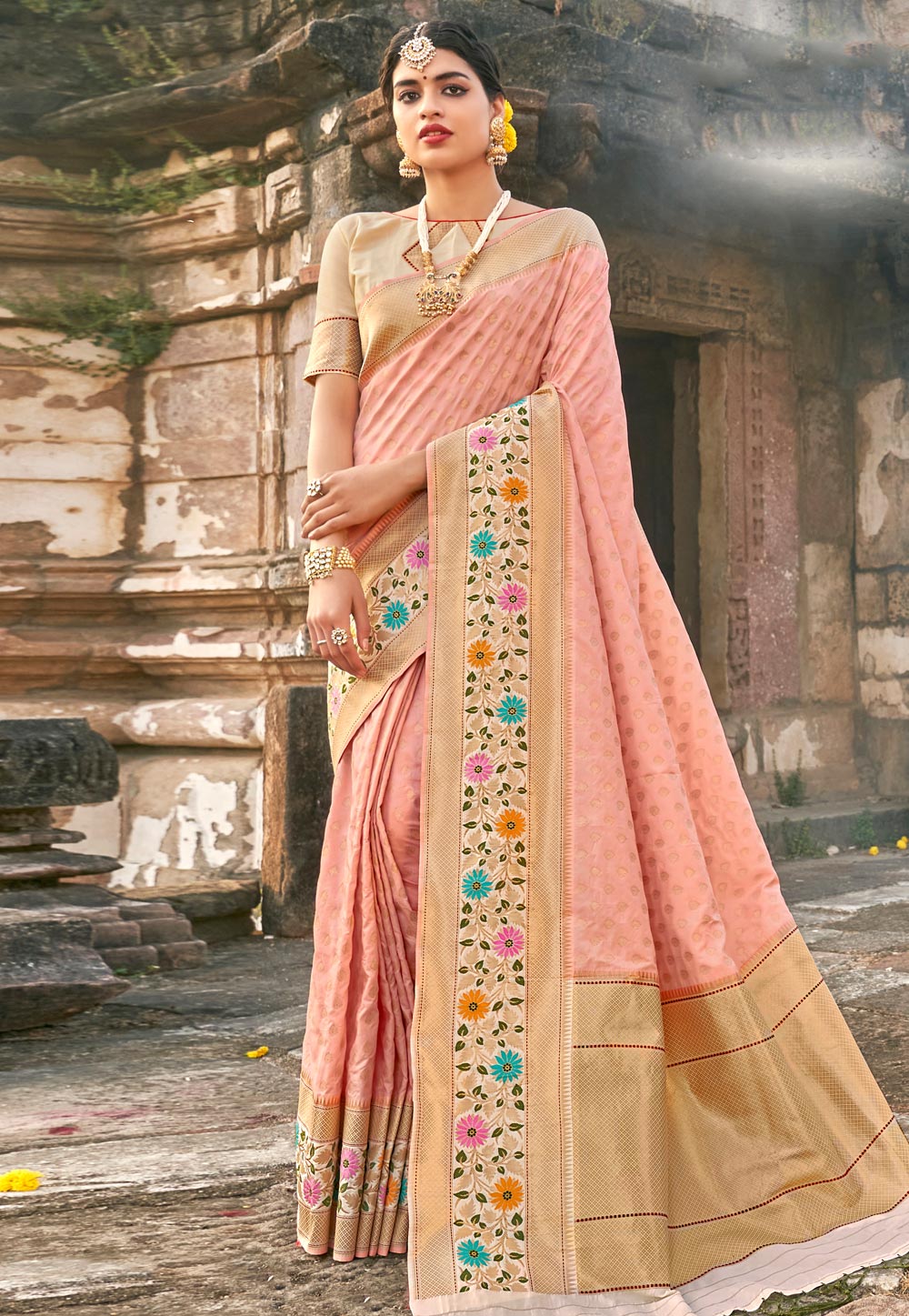 Pink Silk Festival Wear Saree 225275