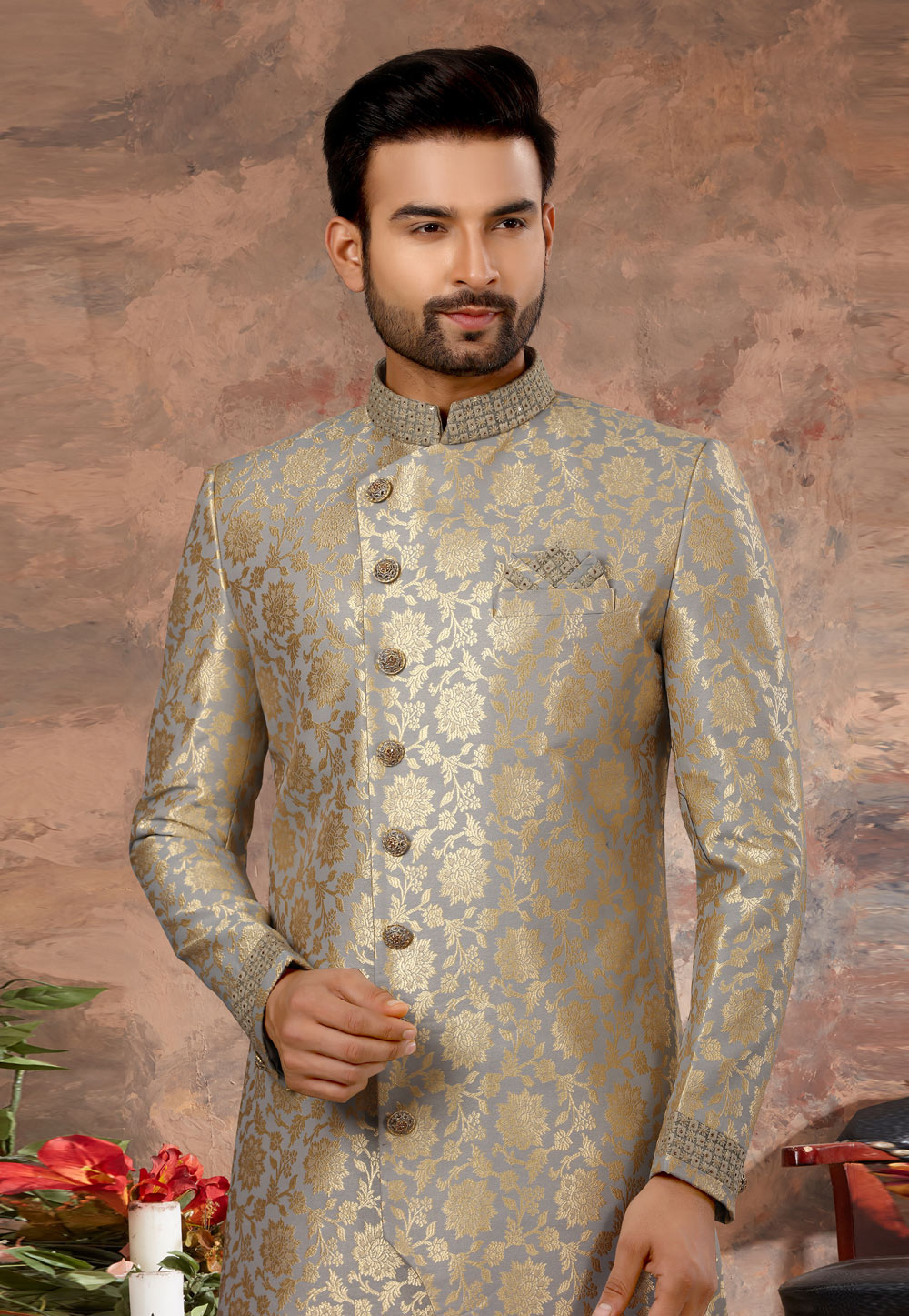 Jacquard indo 2024 western sherwani