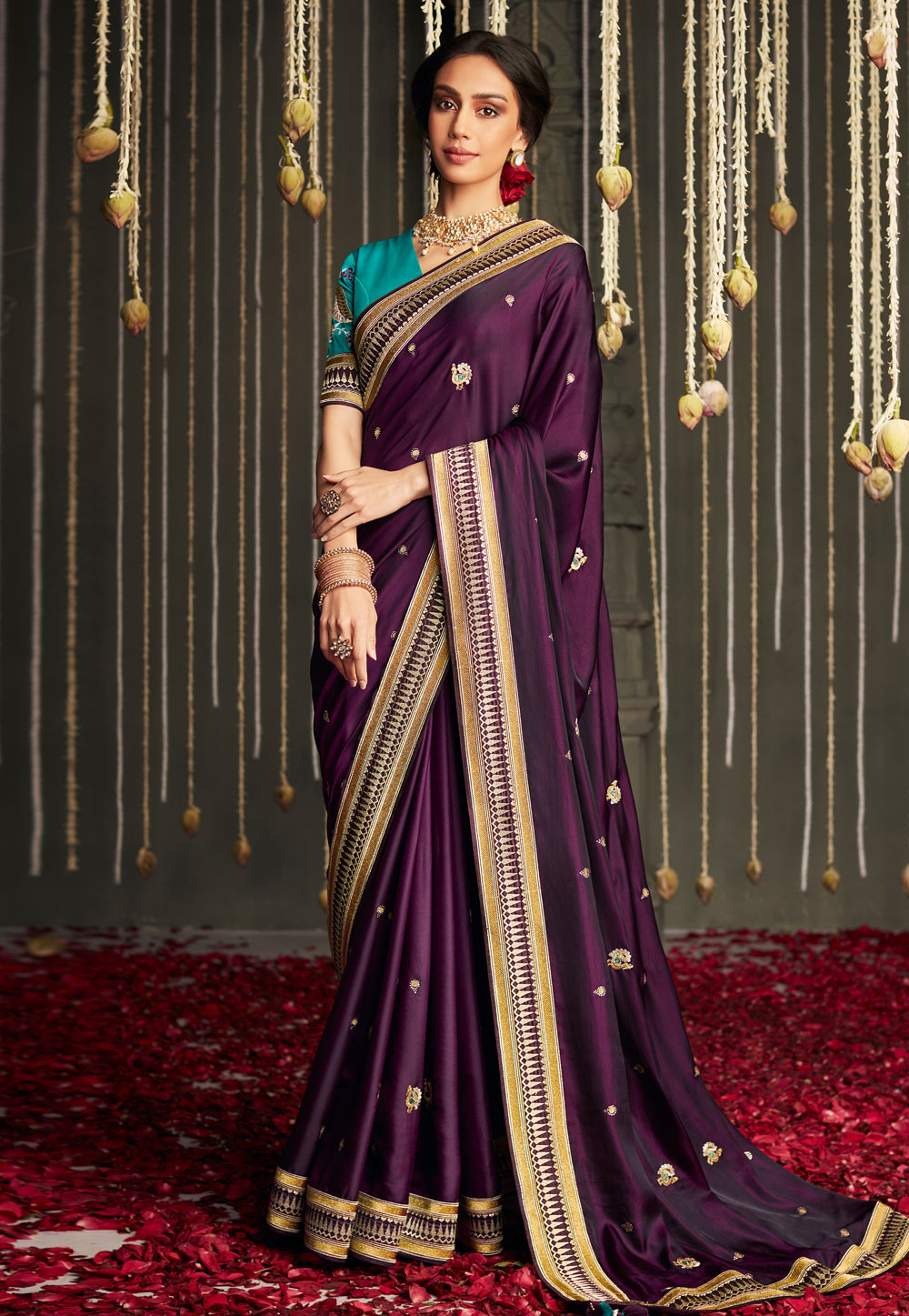 Purple Silk Saree With Blouse 248137