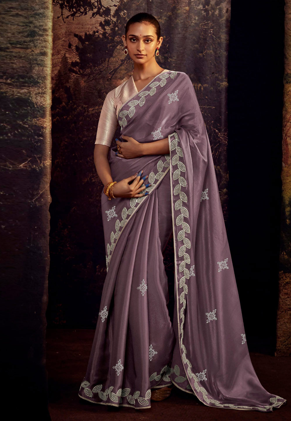Light Purple Soft Silk Saree With Blouse 269521