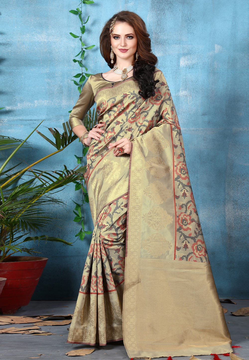 Golden Banarasi Festival Wear Saree 232238