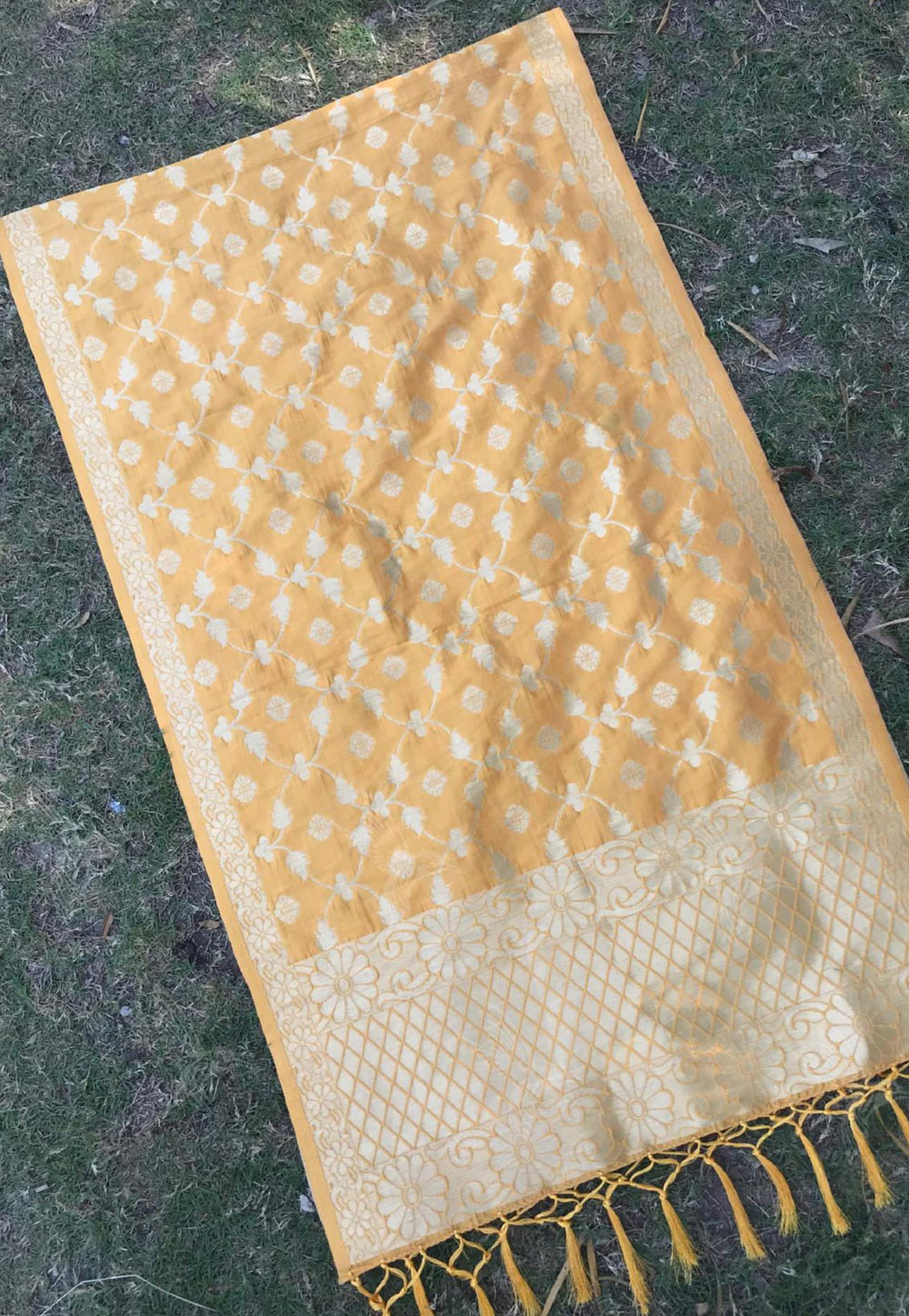 Yellow Silk Dupatta 161115