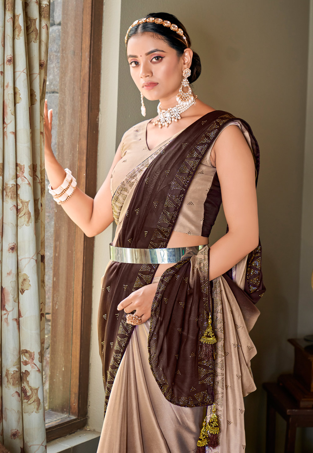 Shop the Hottest Brown Silk Saree Online Now