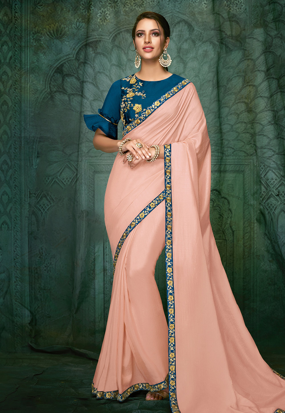 Pink Satin Festival Wear Saree 185231