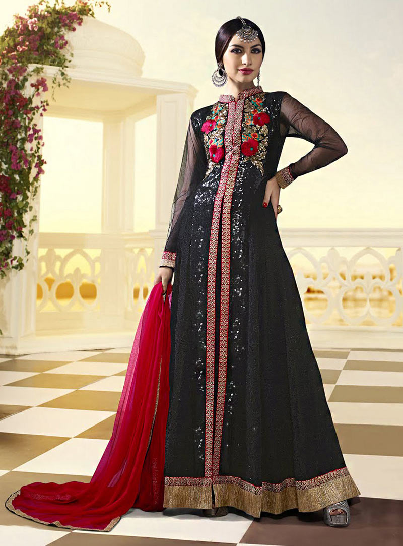 Black Georgette Designer Anarkali Suit 70828