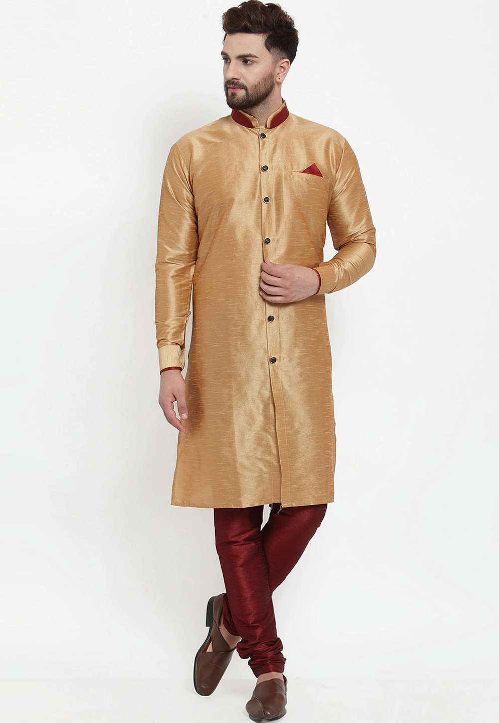 Golden Silk Indo Western Suit 234964
