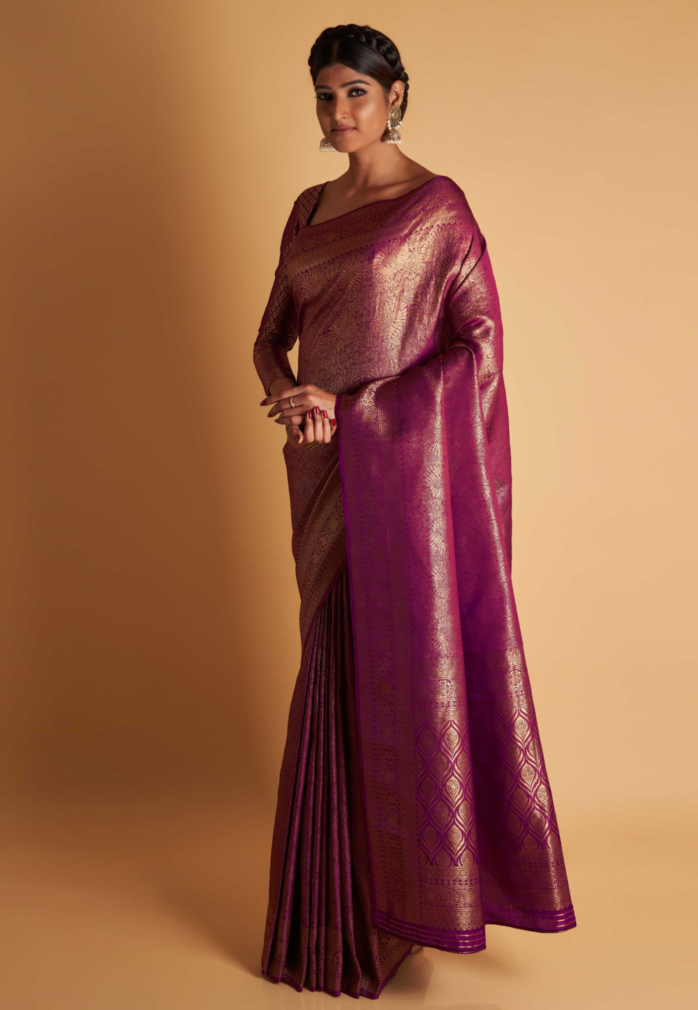 Purple Kanjivaram Silk Saree 267975