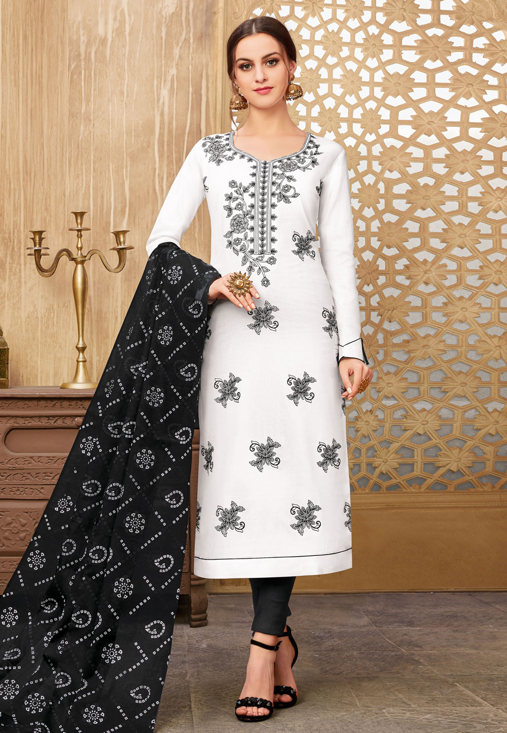 White Silk Pant Style Suit 182629