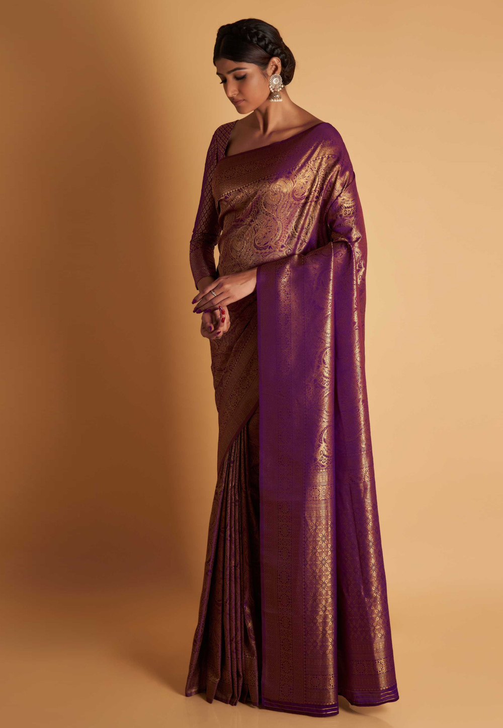 Purple Kanjivaram Silk Saree 268192