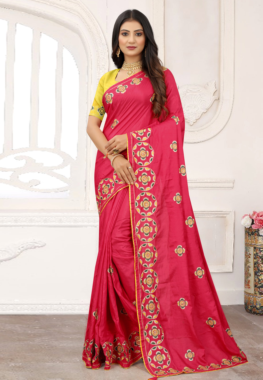 Pink Silk Saree With Blouse 248769
