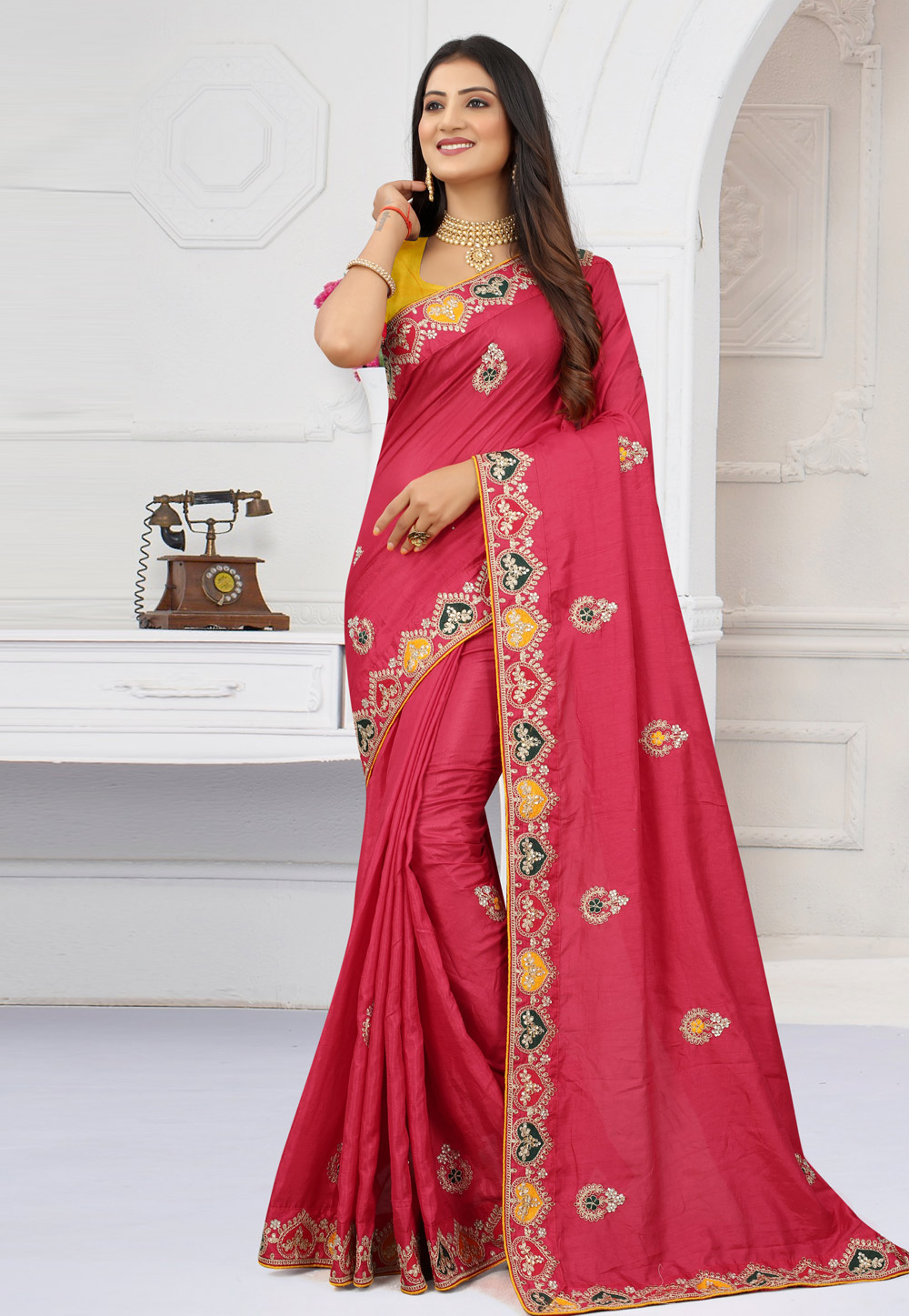 Pink Silk Saree With Blouse 248777