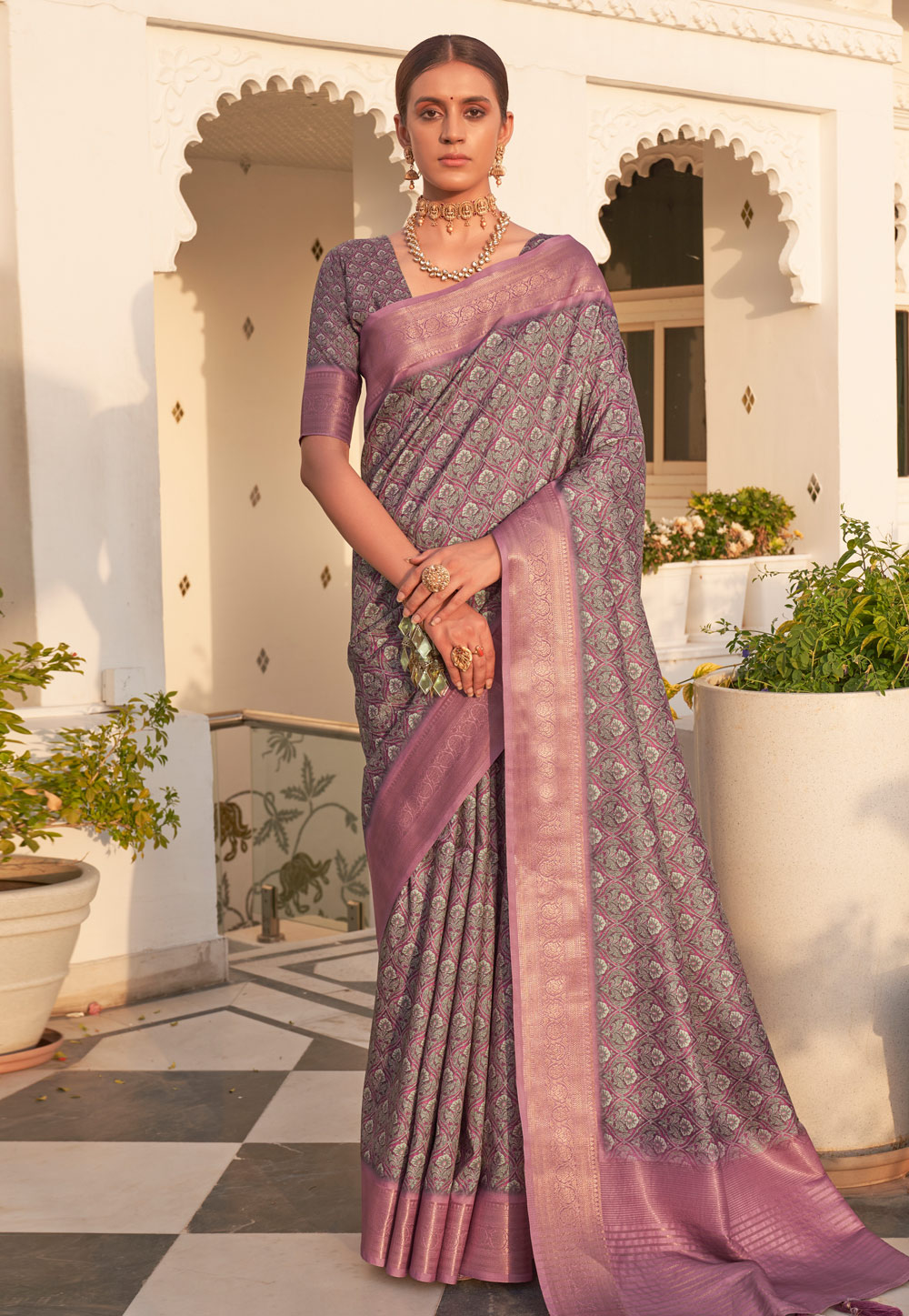 Pink Silk Saree With Blouse 274457