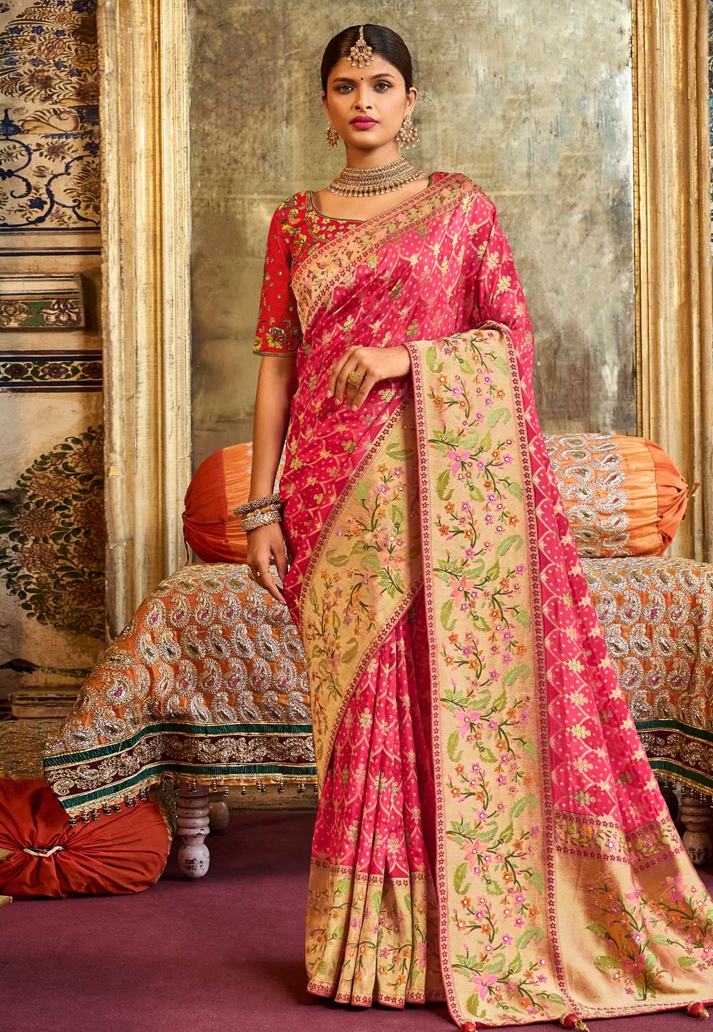Pink Silk Saree With Blouse 251791