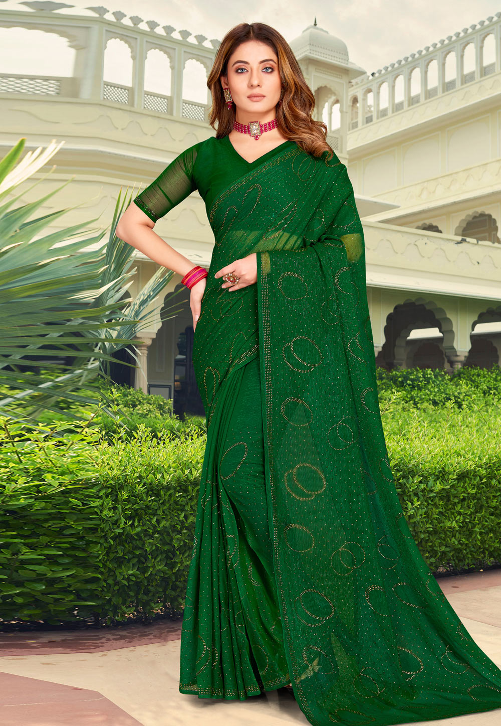 GREEN AND SILVER - LIGHT WEIGHT COTTON SAREE