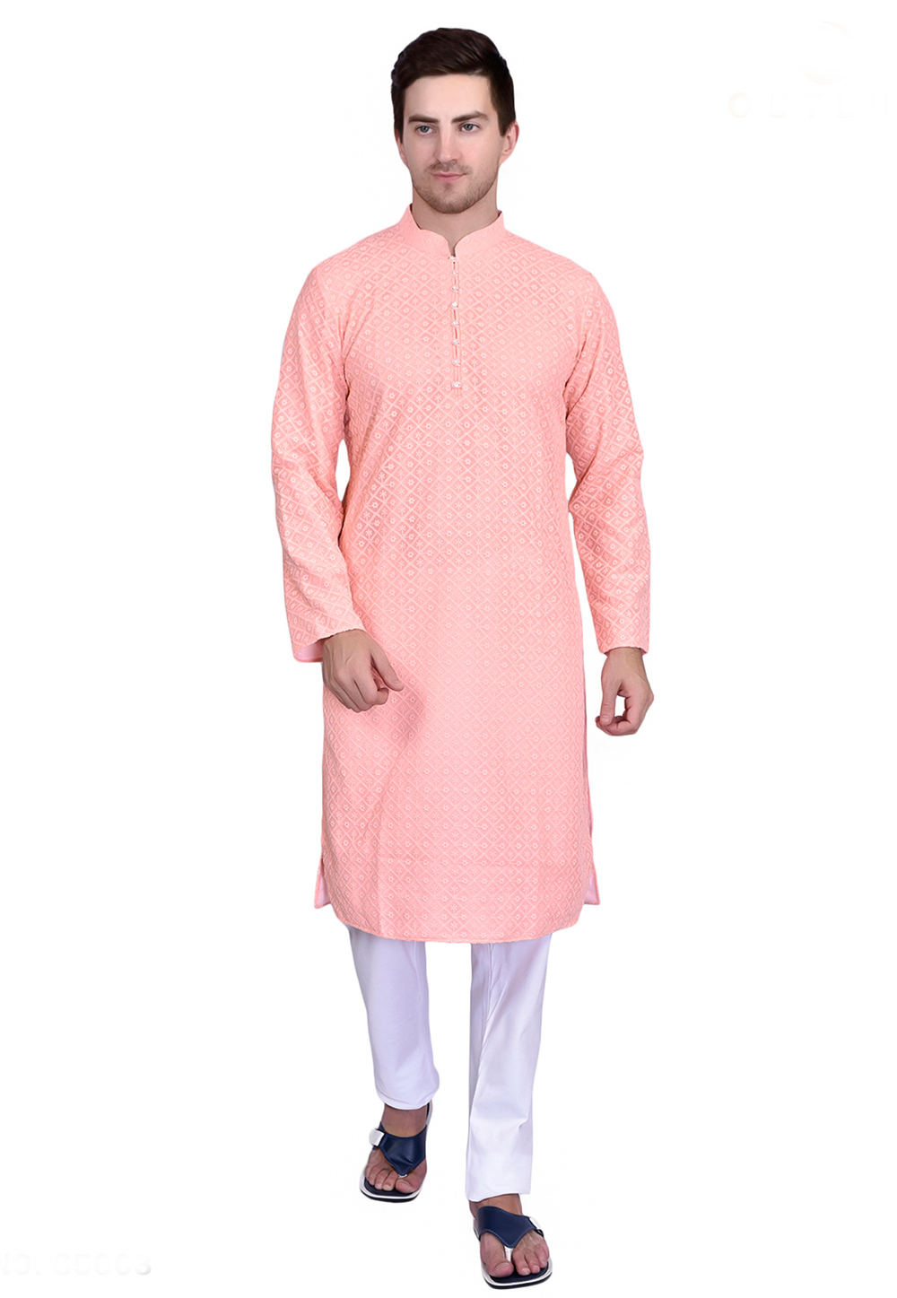 Peach Georgette Kurta Pajama 245603