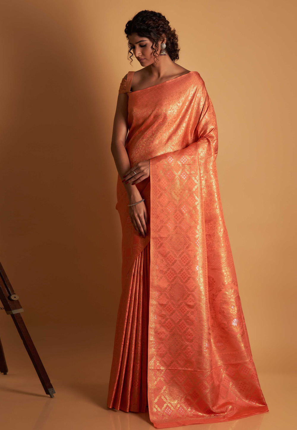 Peach Kanjivaram Silk Saree 268755
