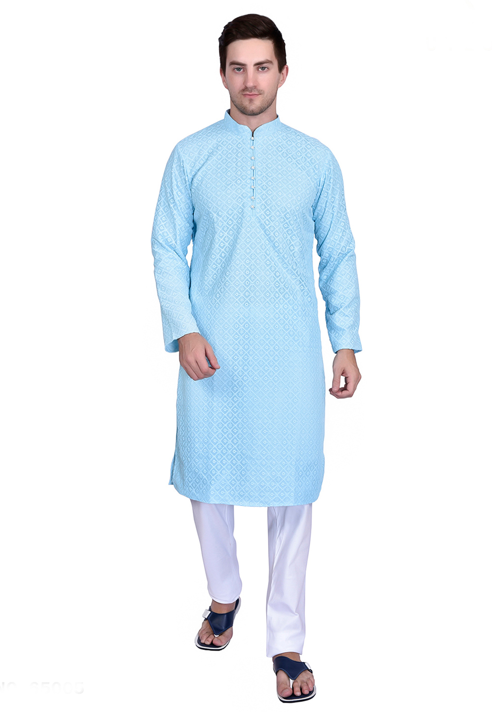 Sky Blue Georgette Kurta Pajama 245605