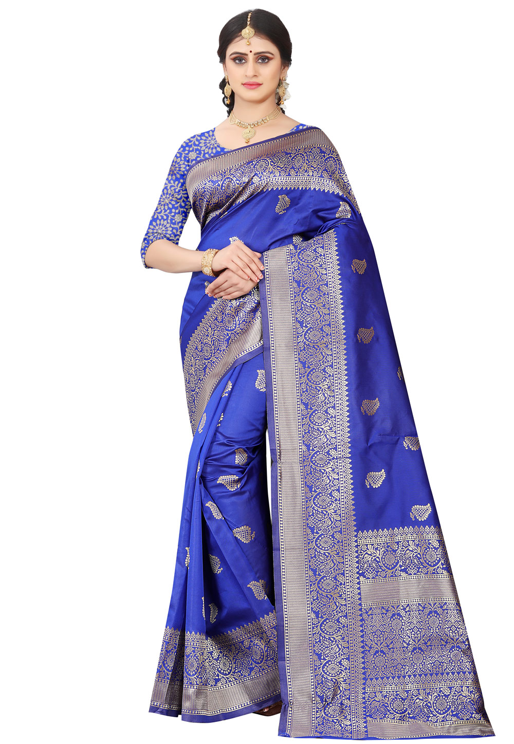 Blue Banarasi Festival Wear Saree 236569