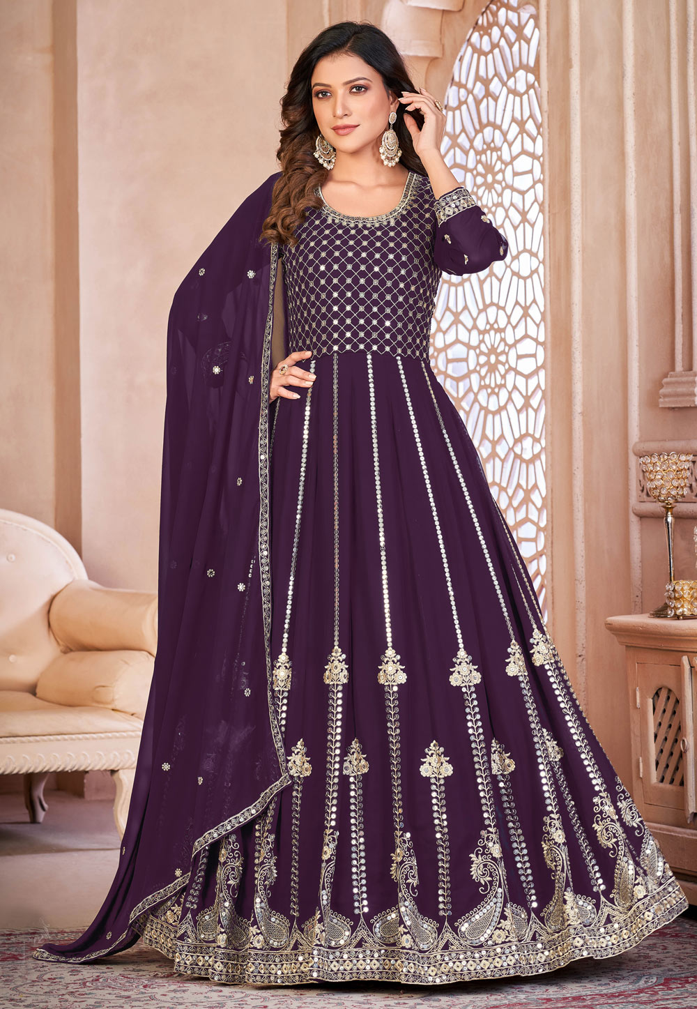 Stylish Designer Sleeveless Anarkali Gown Suits Pakistani Indian Wedding  Wear Embroidery Worked Long Anarkali Dupatta Dress for Women's Wear - Etsy