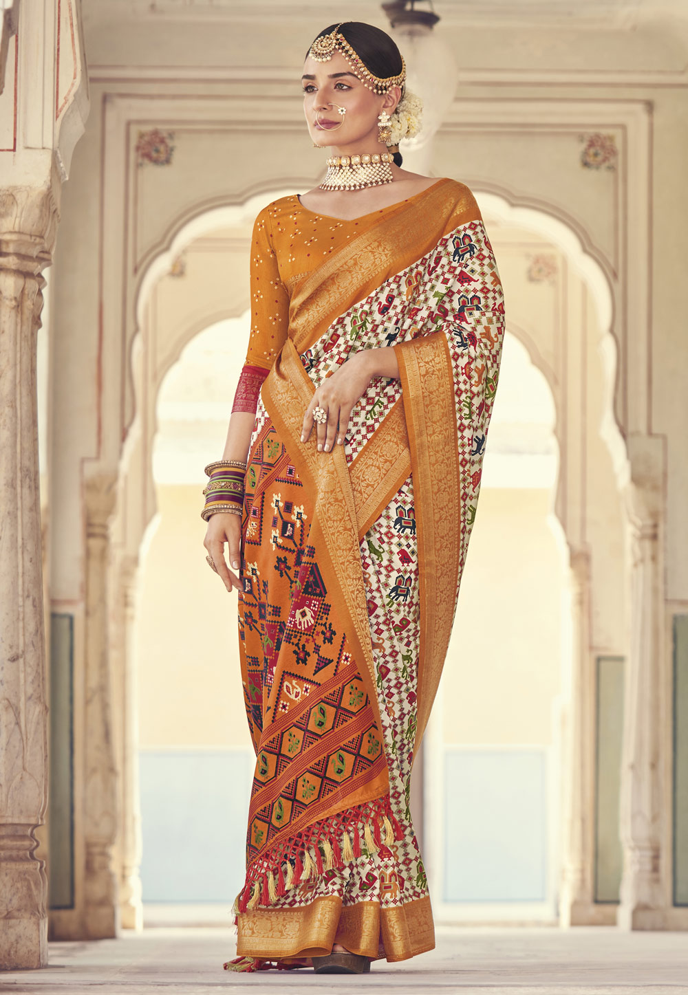 Orange Patola Silk Patola Saree 265502