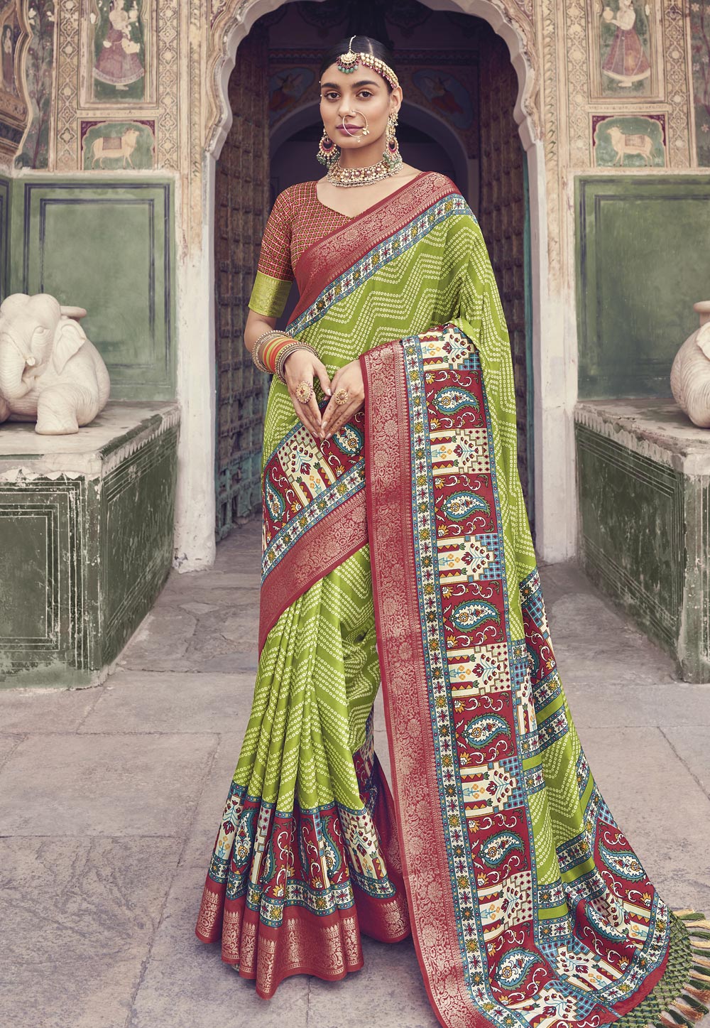 Light Green Patola Silk Patola Saree 265514