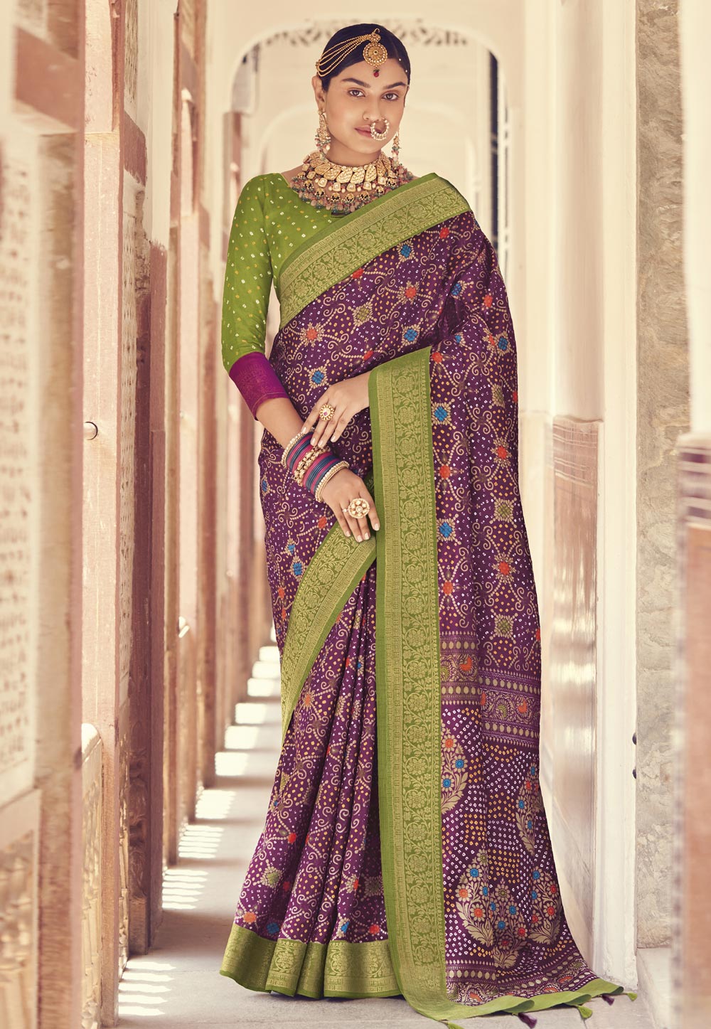 Purple Patola Silk Saree With Blouse 265515