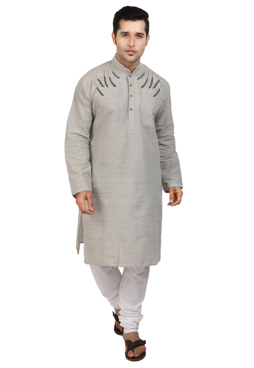 Grey Cotton Kurta Pajama 270705