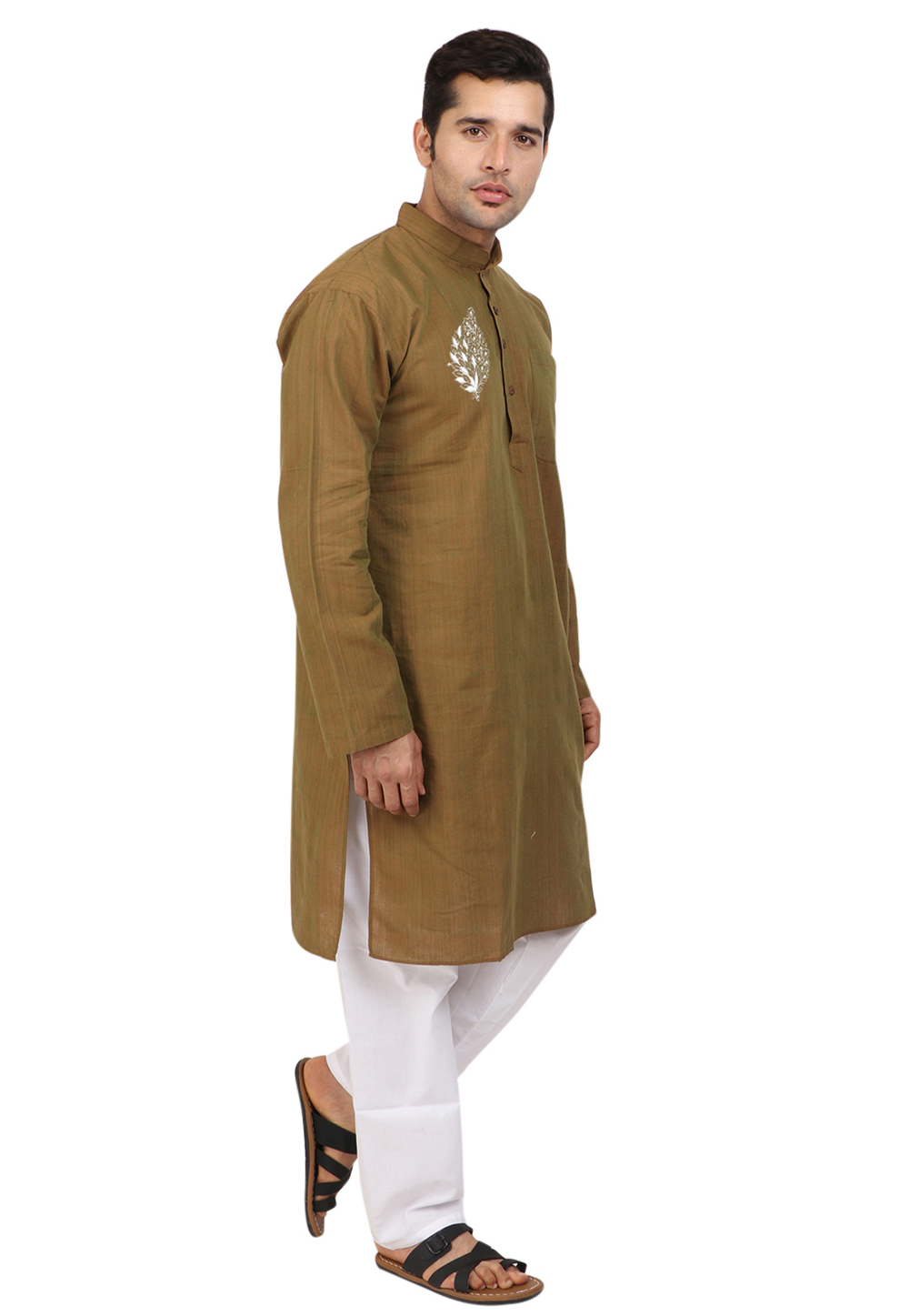 Brown Cotton Kurta Pajama 270707