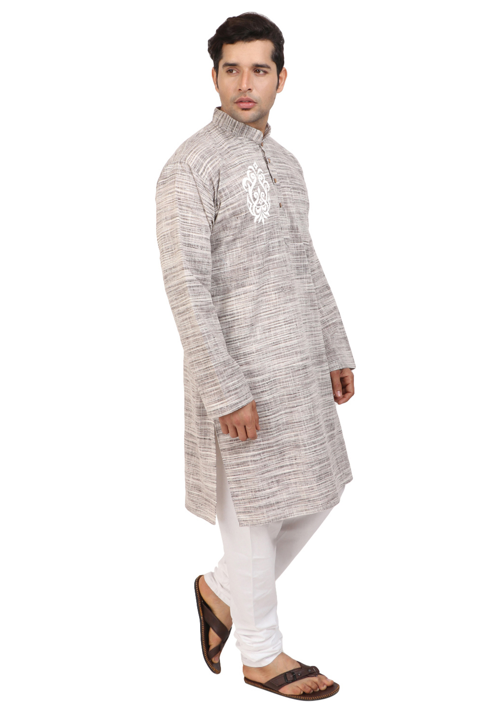 Off White Cotton Kurta Pajama 270710