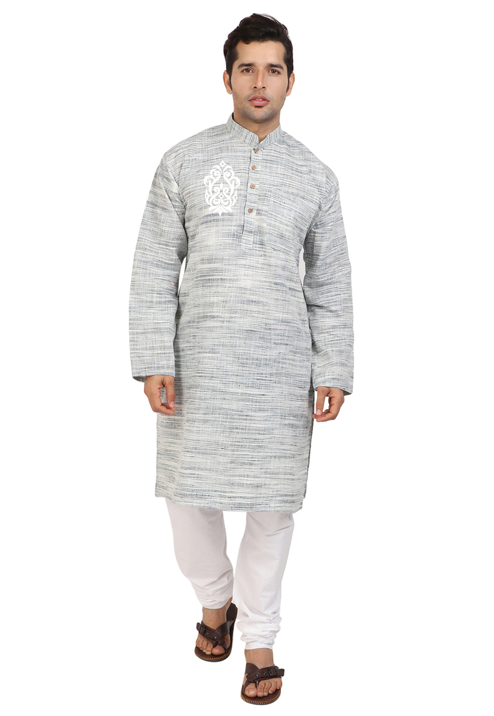 Grey Cotton Kurta Pajama 270711