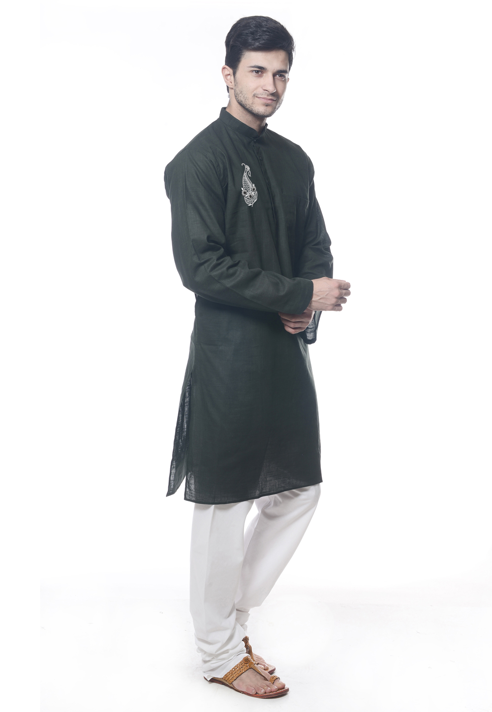 Green Cotton Kurta Pajama 270715