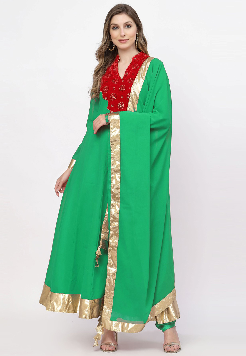 Light Green Georgette Readymade Anarkali Suit 257715