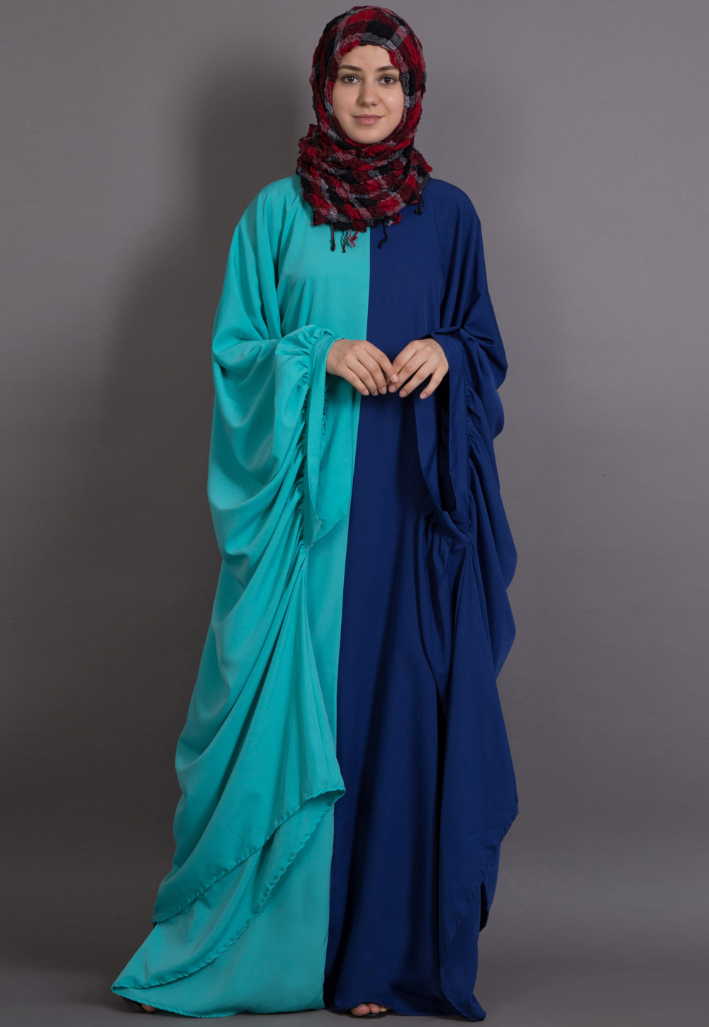 Blue Polyester Readymade Abaya 199078