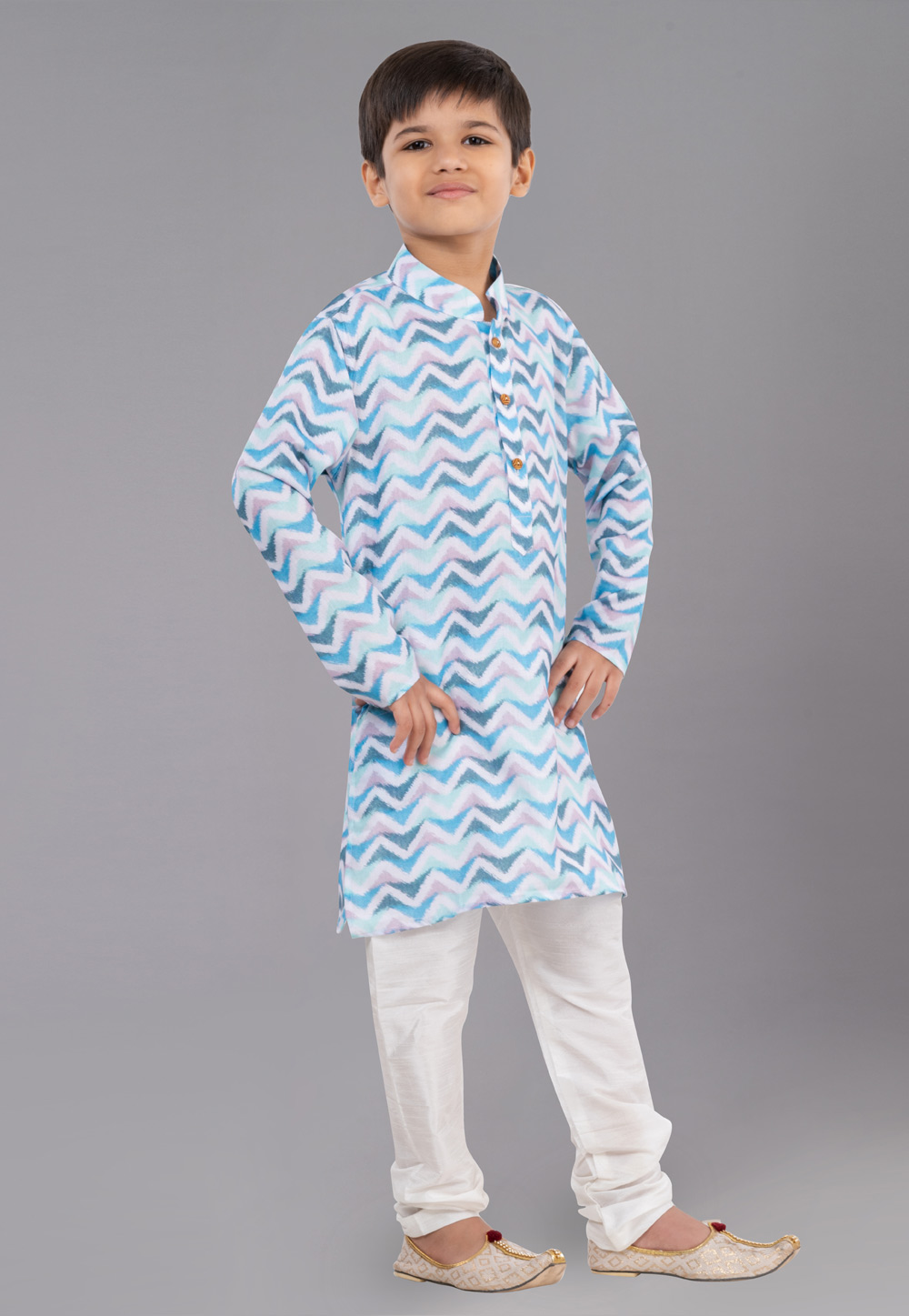 Multicolor Cotton Readymade Kids Kurta Pajama 260700