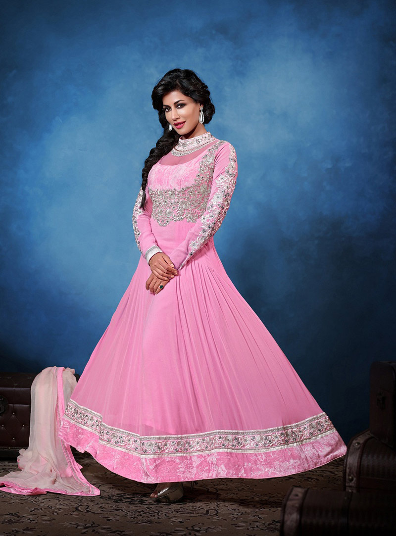 Chitrangada Singh Pink Georgette Bollywood Salwar Kameez 43437