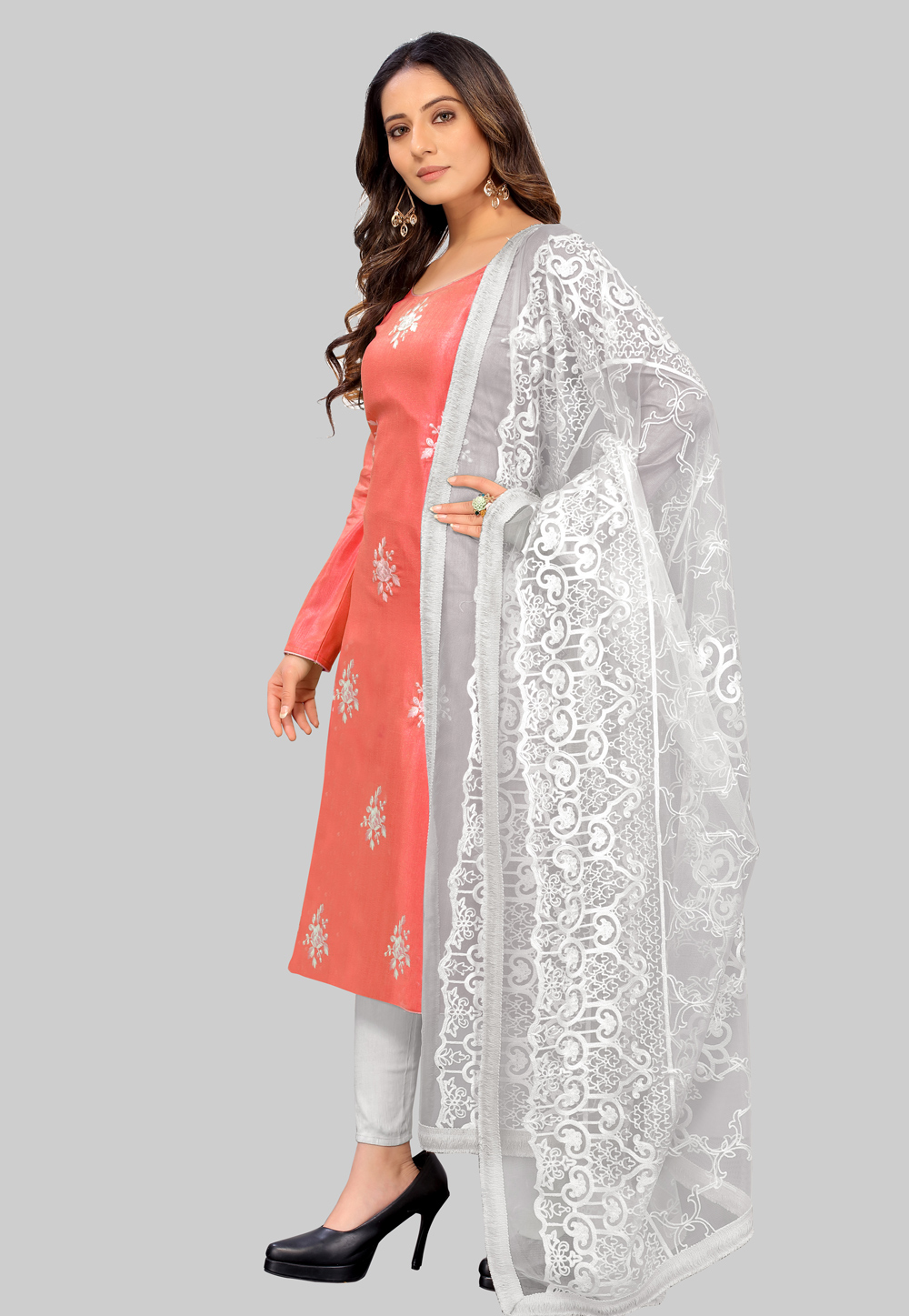 Pink Silk Churidar Salwar Suit 242904