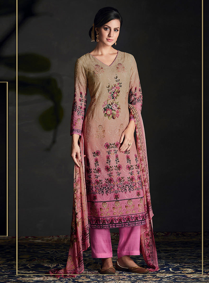 Pink Silk Pant Style Suit 95584